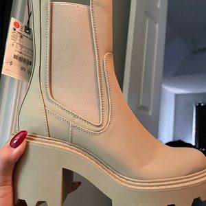 Zara Nude Platform boots